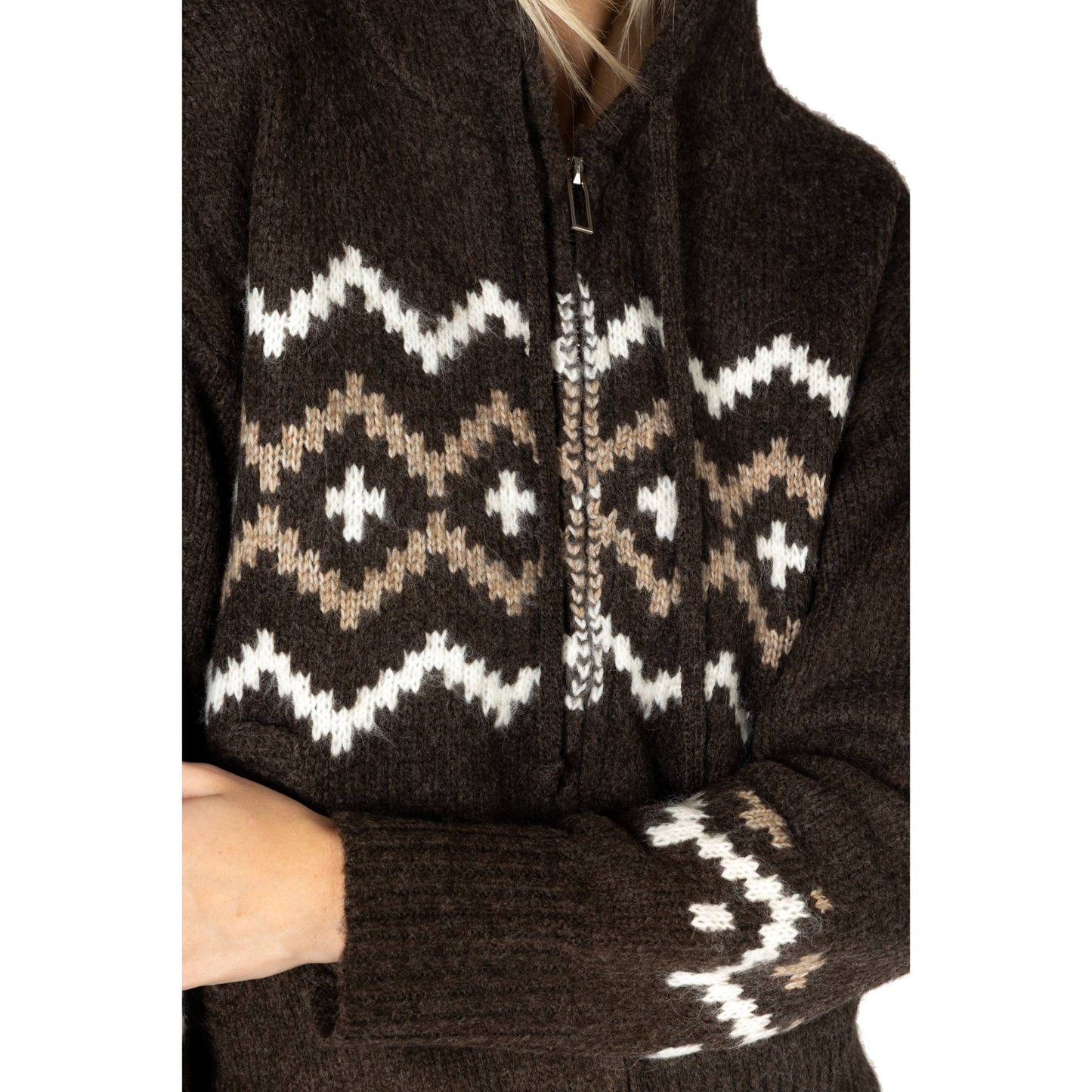 Lyla + Luxe Ranch Womens Fair Isle Zip Hoodie 2027