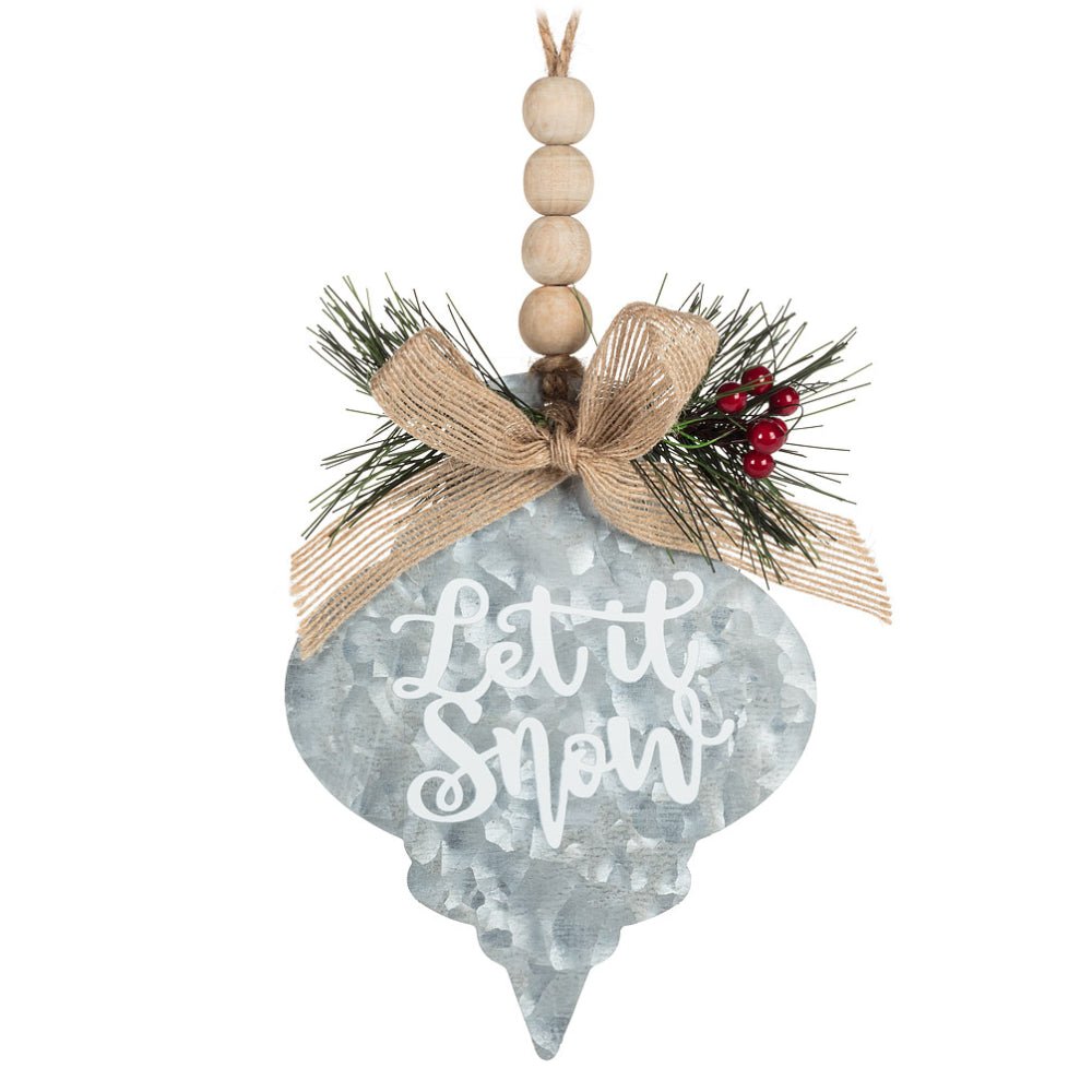 Abbott Let it Snow Ornament - Skiis & Biikes