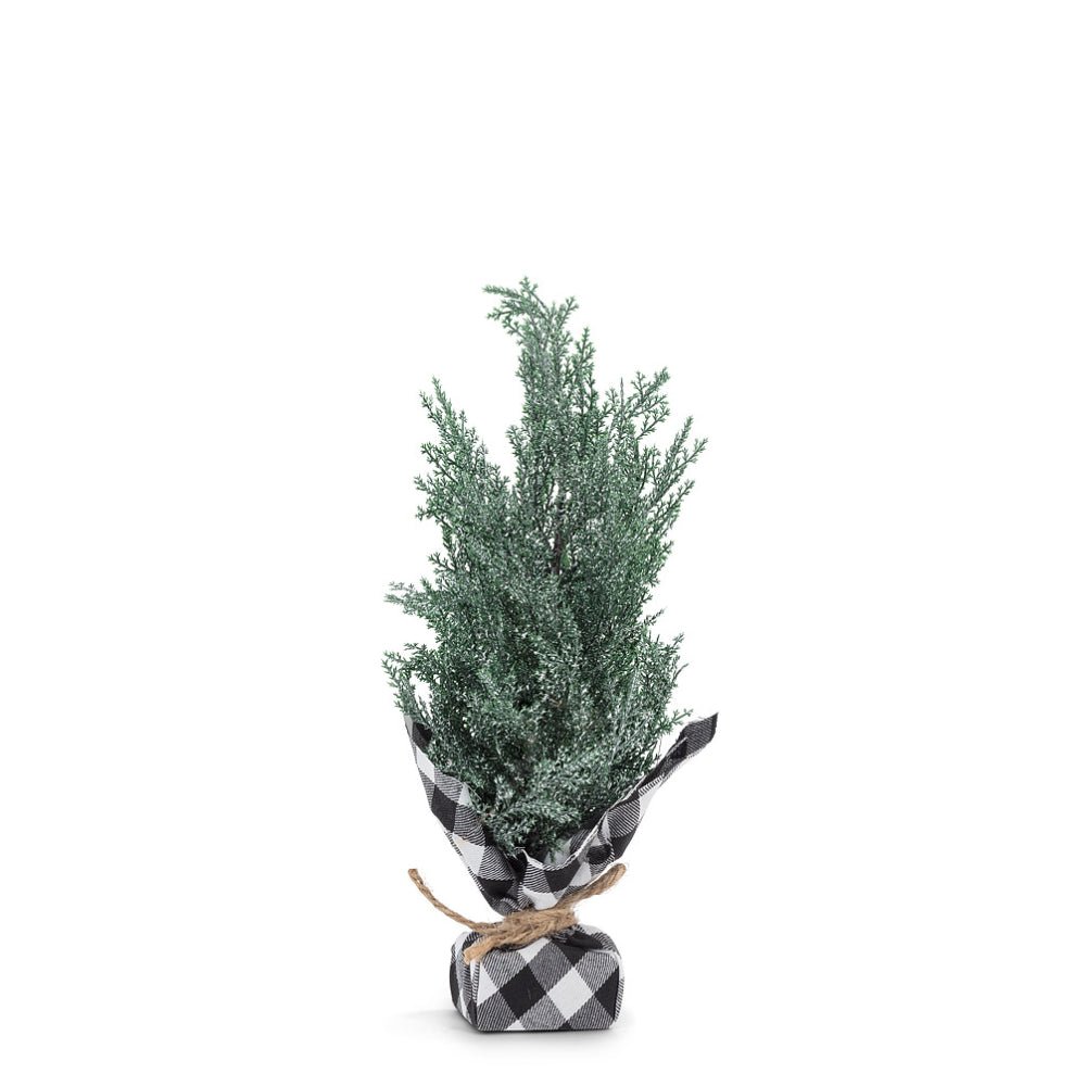 Abbott Snowy Tree with Plaid Base - Skiis & Biikes