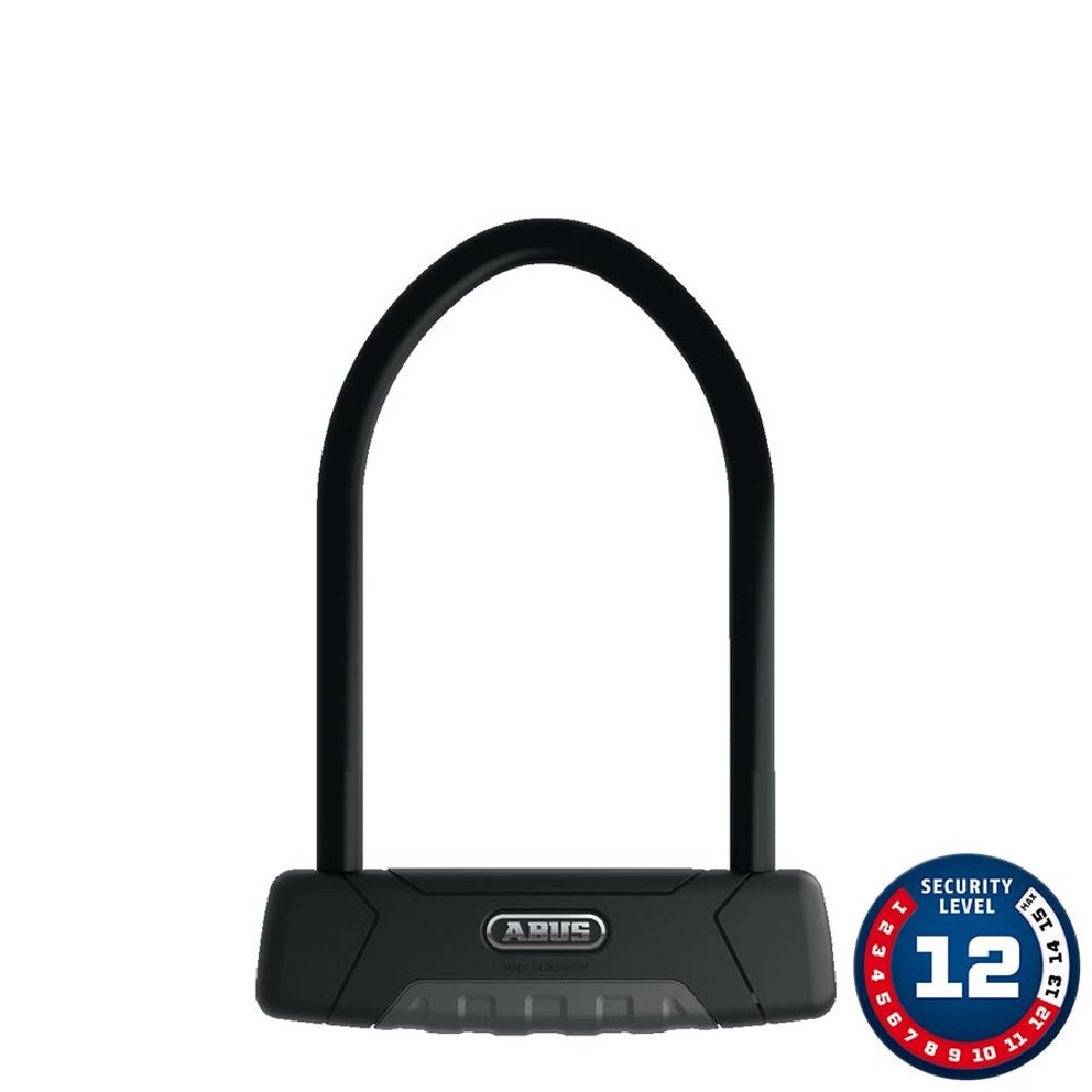 Abus Granit Plus 470 U - Lock Key 12mm 15.0cm x 23.0cm 5.9" x 9" SH B Black - Skiis & Biikes