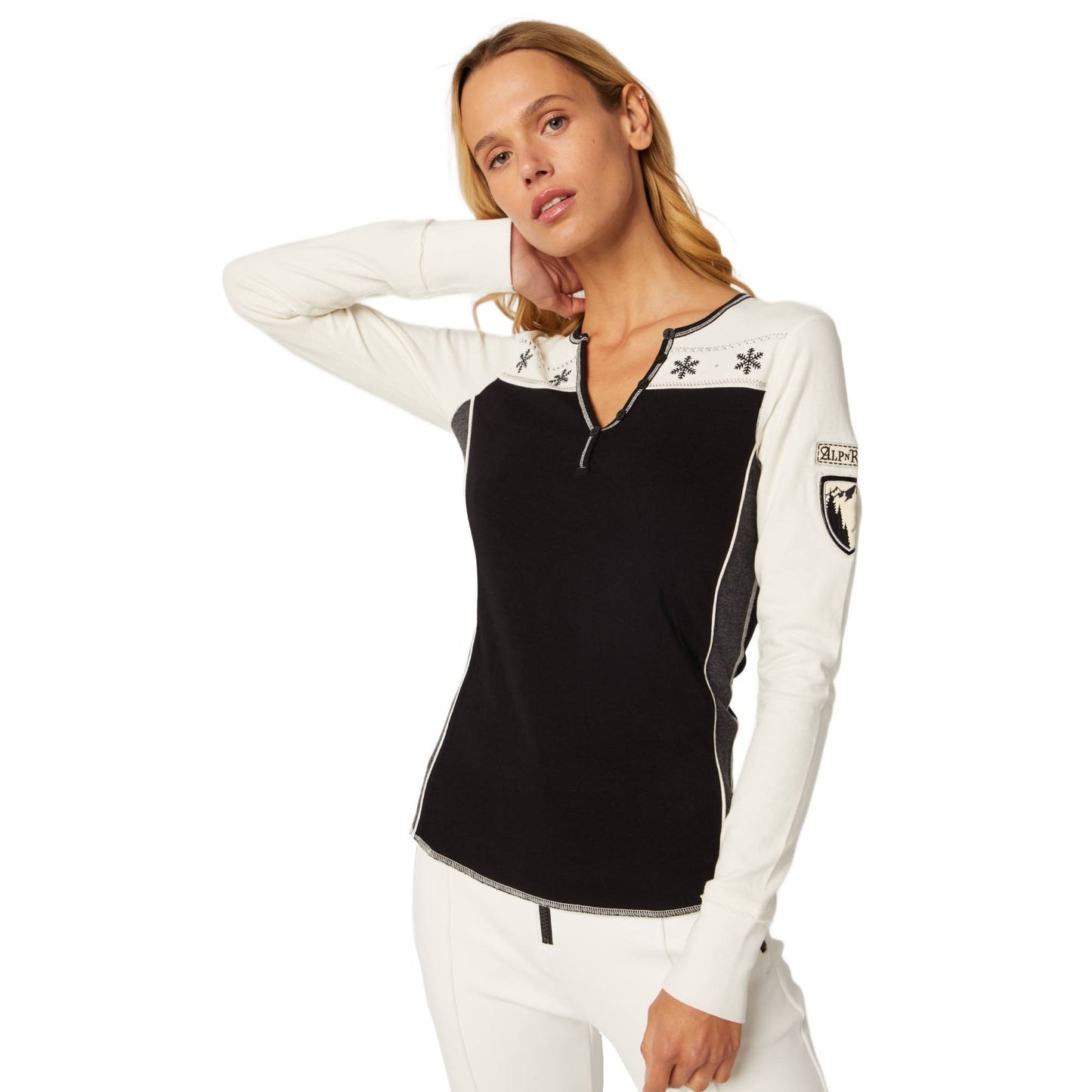 Alp N Rock Anja Womens Henley Shirt 2025 - Skiis & Biikes