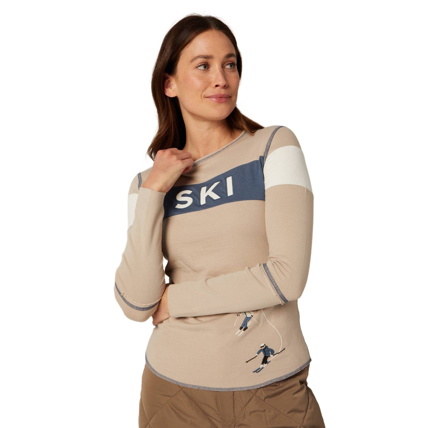 Alp N Rock Retro Apres Womens Crew Shirt 2025 - Skiis & Biikes