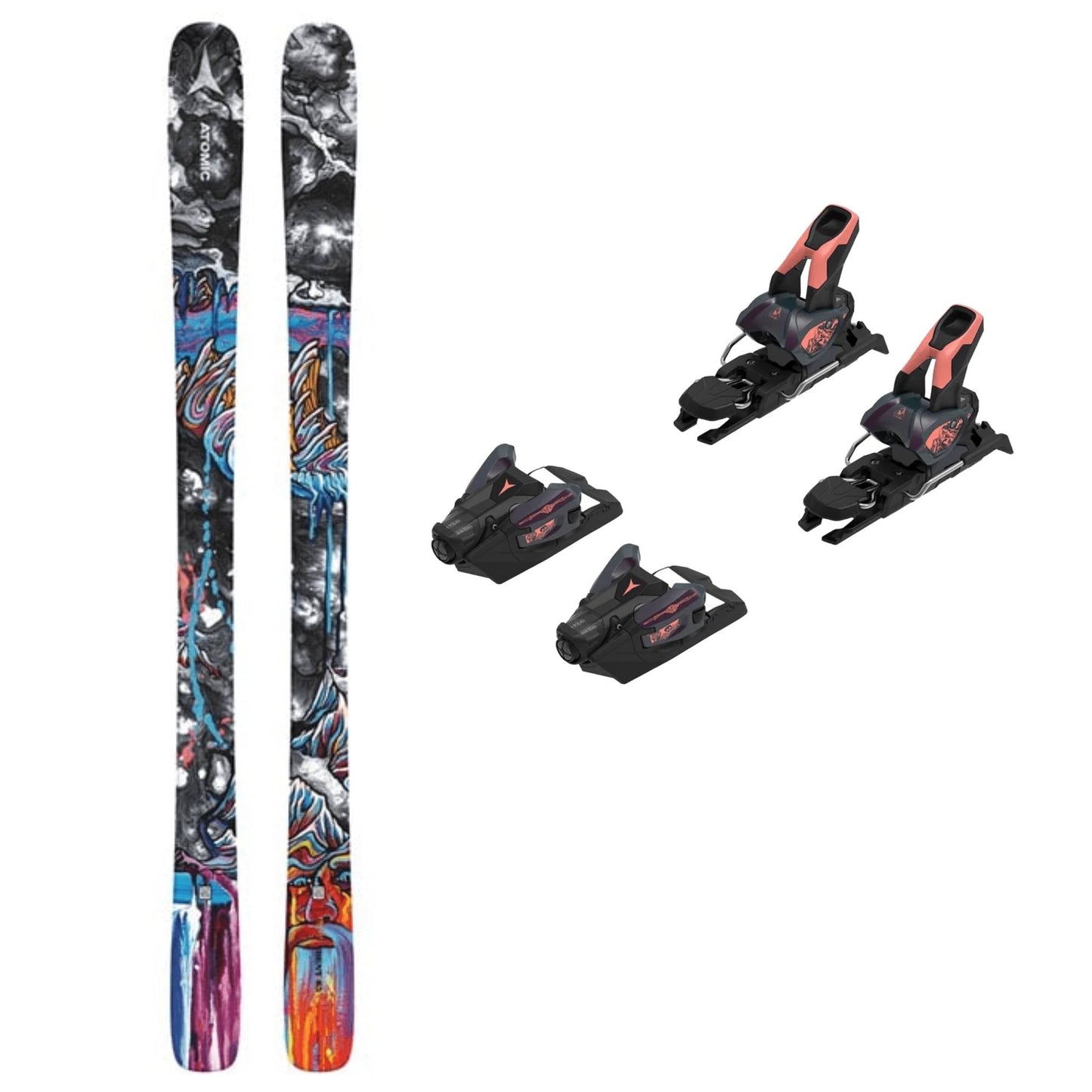 Atomic Bent 85 and Atomic Strive 12 Bindings 2025 - Skiis & Biikes