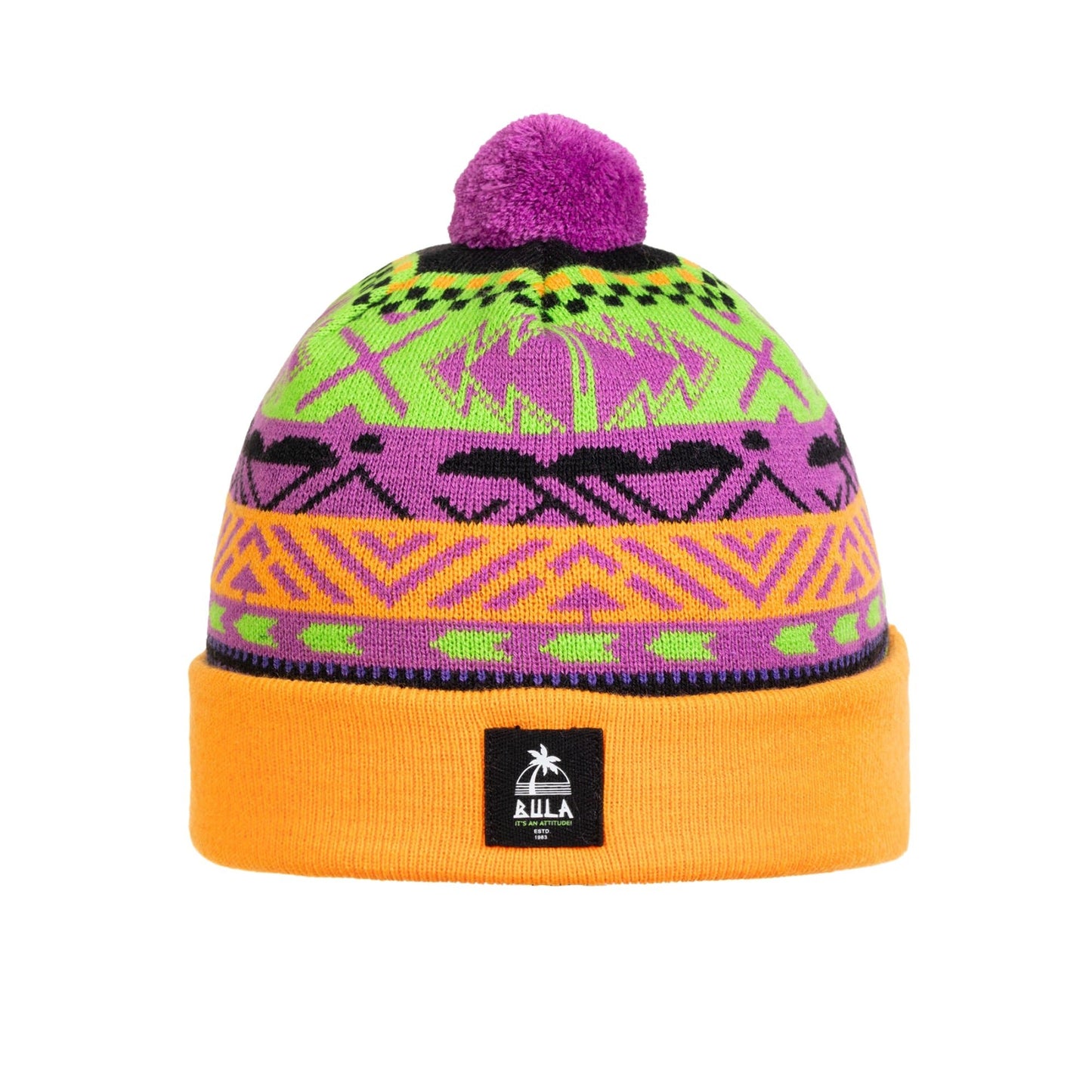 Bula 80's Adult Beanie - Skiis & Biikes