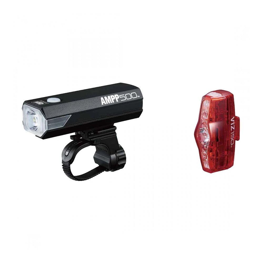 CatEye AMPP 500 & VIZ 150 Light Set Black - Skiis & Biikes