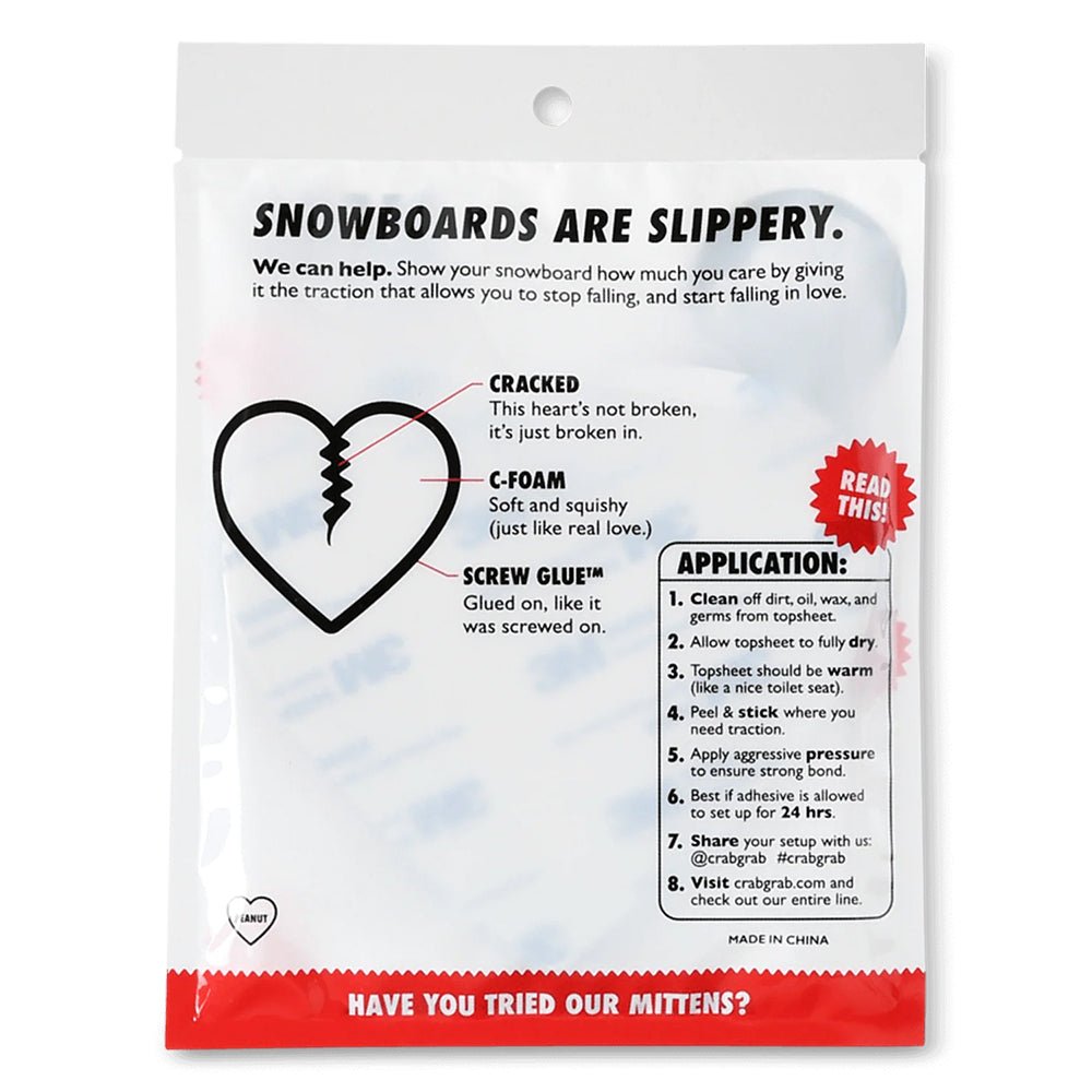 Crab Grab Mega Heart Stomp Pad - Skiis & Biikes