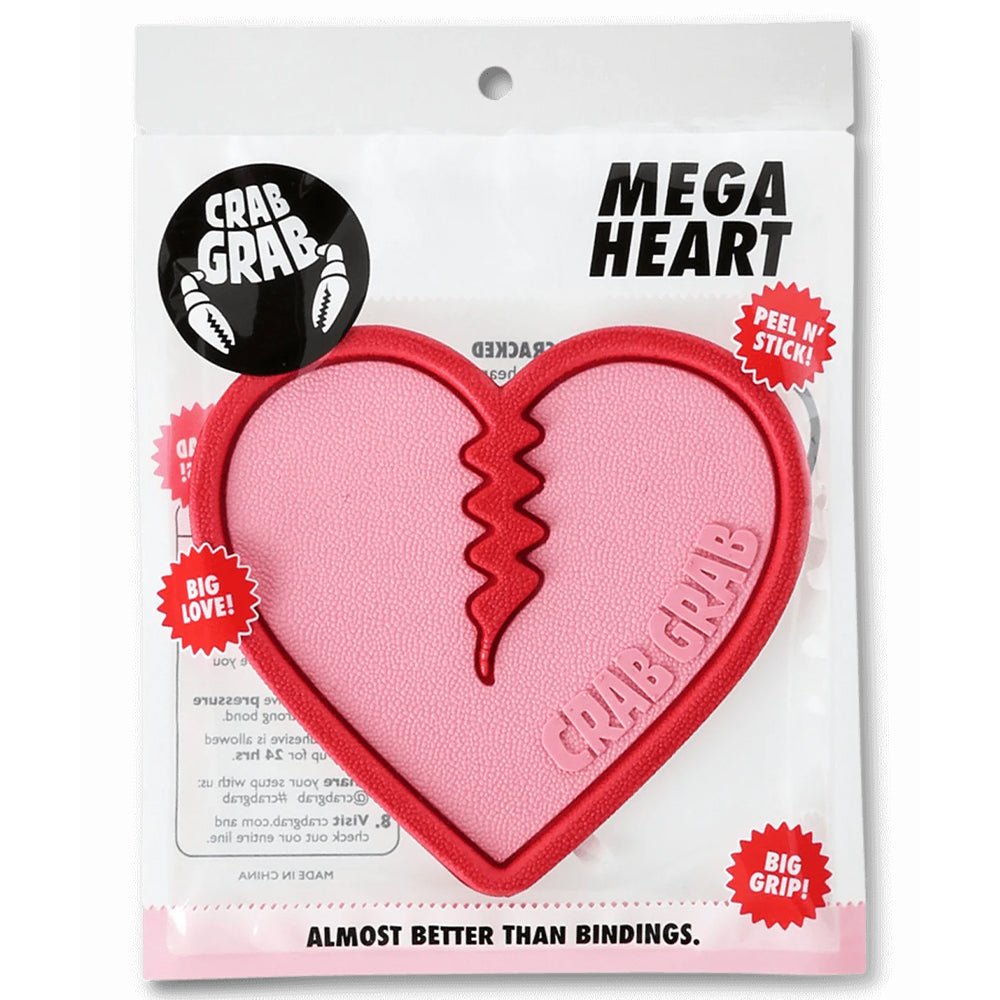 Crab Grab Mega Heart Stomp Pad - Skiis & Biikes