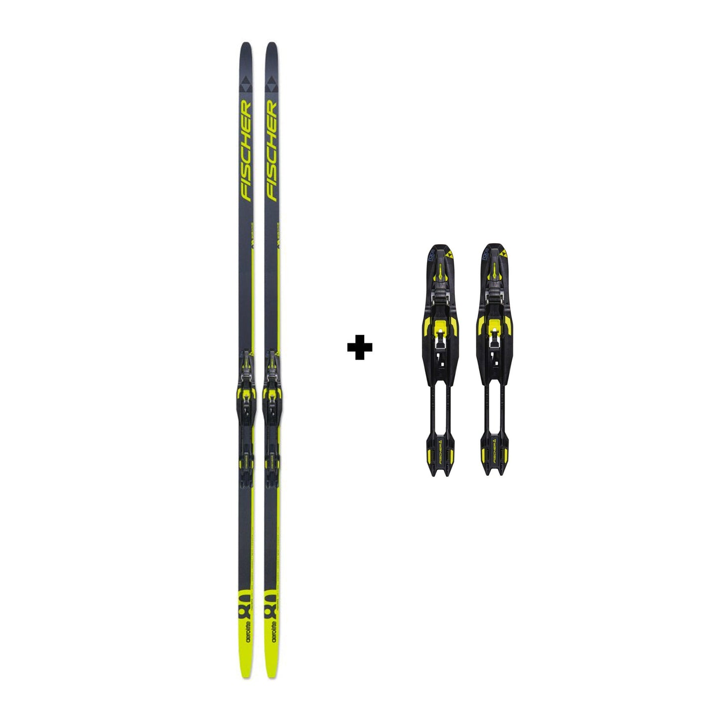 Fischer Aerolite Skate 80 IFP Nordic Skis and Race Skate IFP Nordic Bindings - Skiis & Biikes