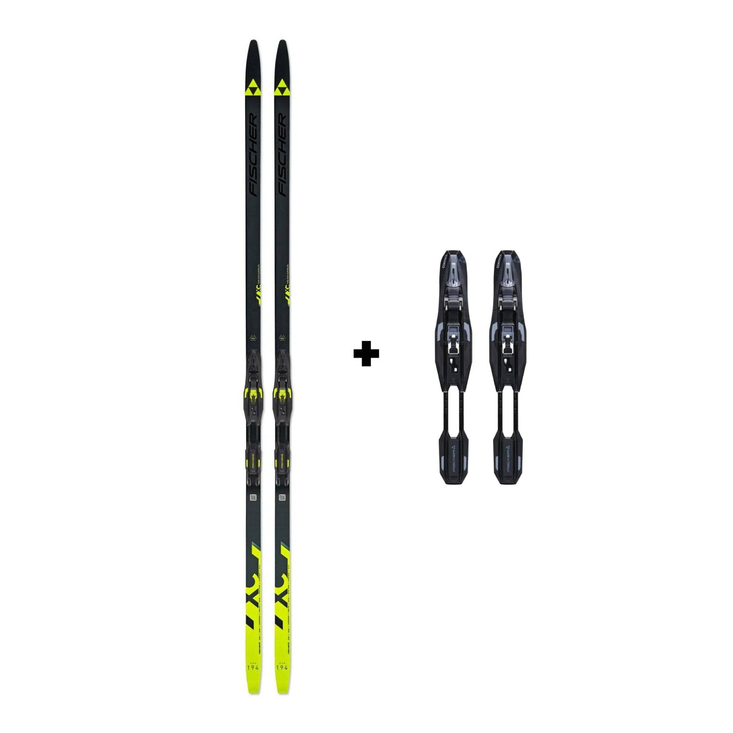 Fischer Twin Skin Superlite Medium EF Nordic Ski withControl Step In IFP Nordic Binding - Skiis & Biikes
