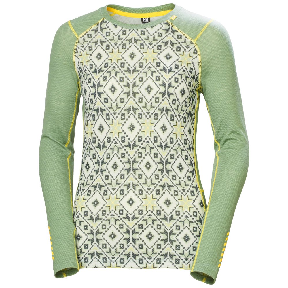 Helly Hansen Merino Midweight Graphic Womens Crew 2023 - Skiis & Biikes