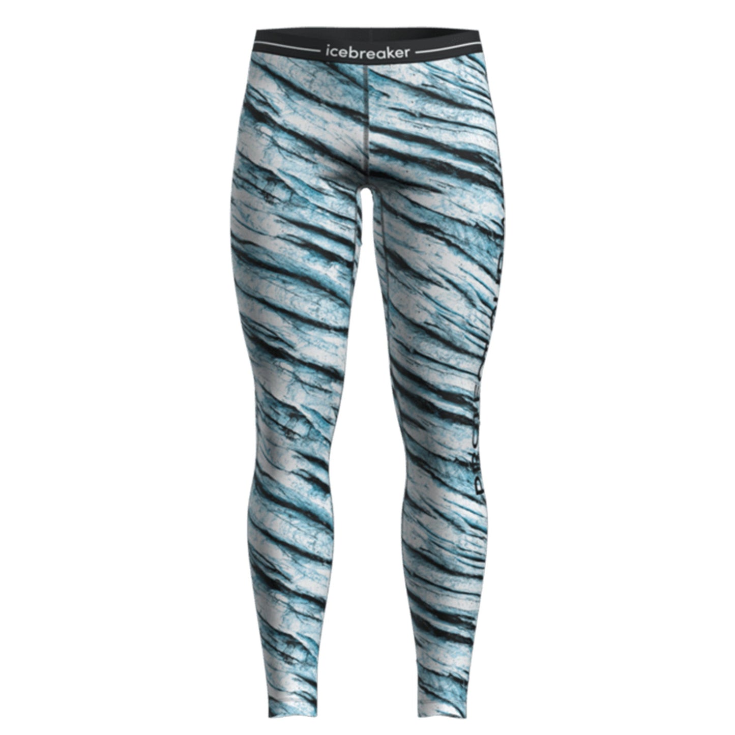 Icebreaker 200 Oasis Mens Leggings POW AOP - Skiis & Biikes