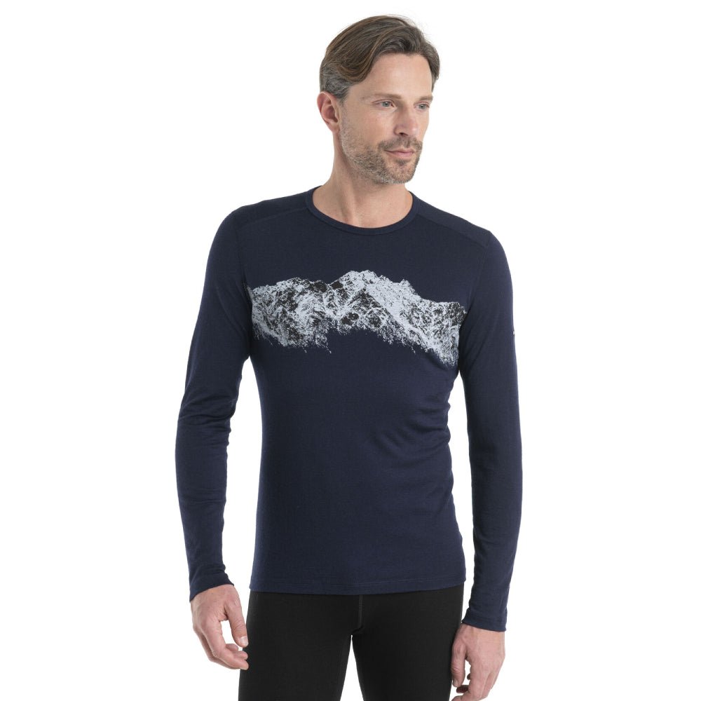 Icebreaker 200 Oasis Remarkables Mens LS Crewe - Skiis & Biikes