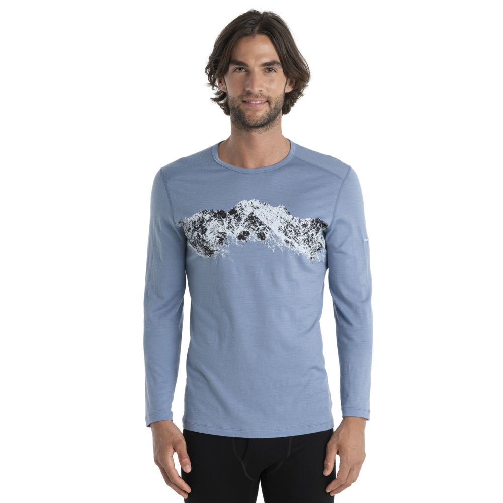 Icebreaker 200 Oasis Remarkables Mens LS Crewe - Skiis & Biikes