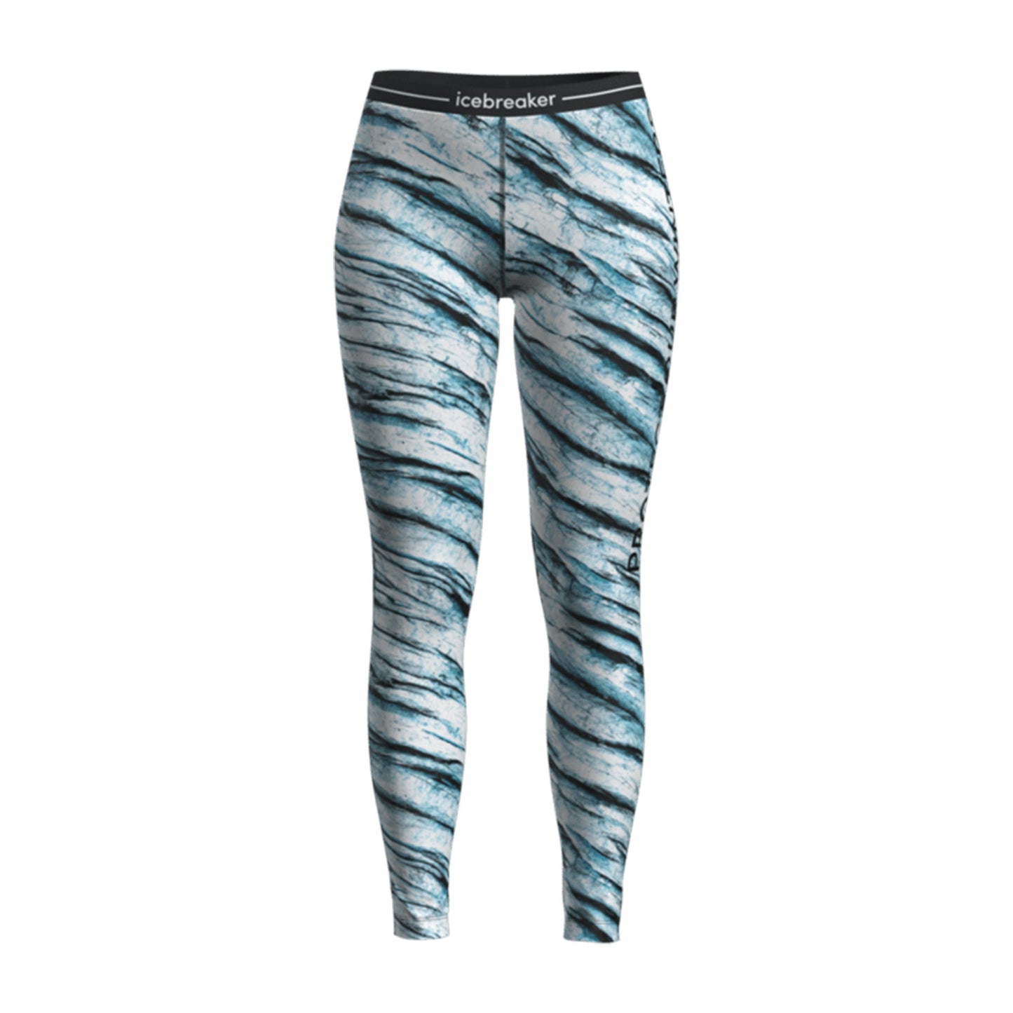 Icebreaker 200 Oasis Womens Leggings POW AOP - Skiis & Biikes