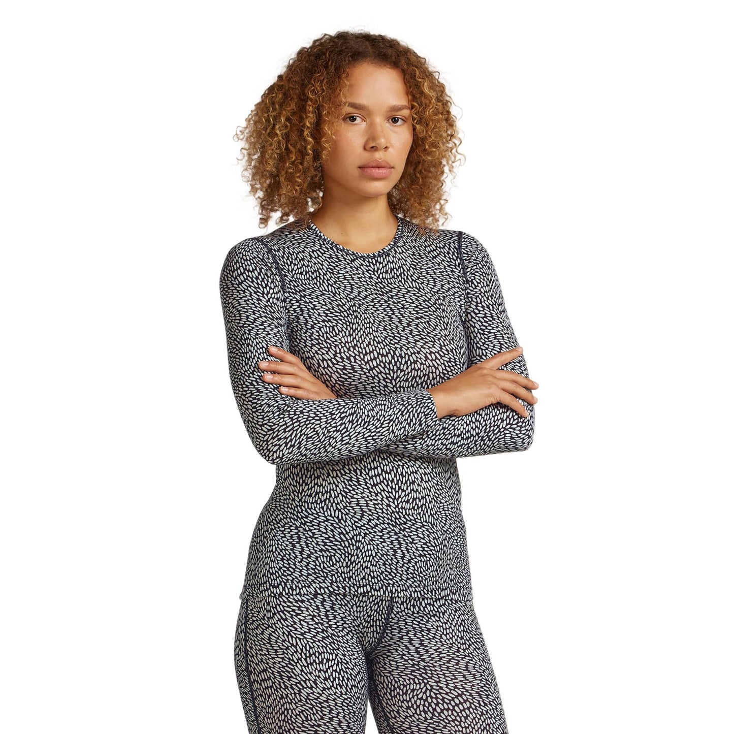 Icebreaker 200 Oasis Womens LS Crewe GRX2 - Skiis & Biikes