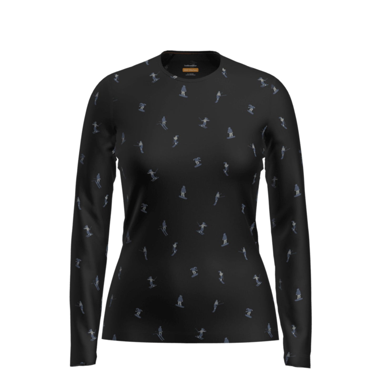 Icebreaker 200 Oasis Womens LS Crewe Snow Day - Skiis & Biikes
