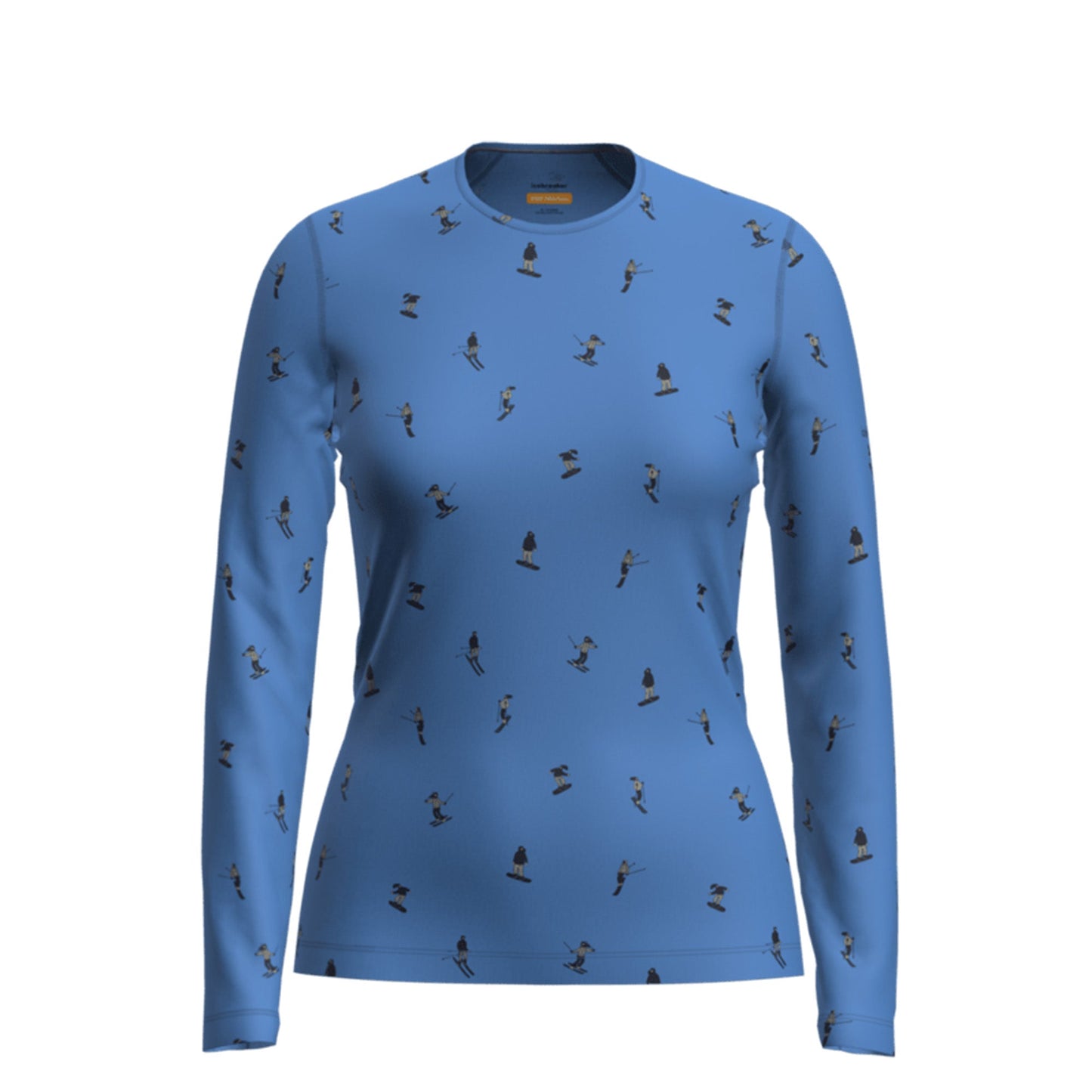 Icebreaker 200 Oasis Womens LS Crewe Snow Day - Skiis & Biikes