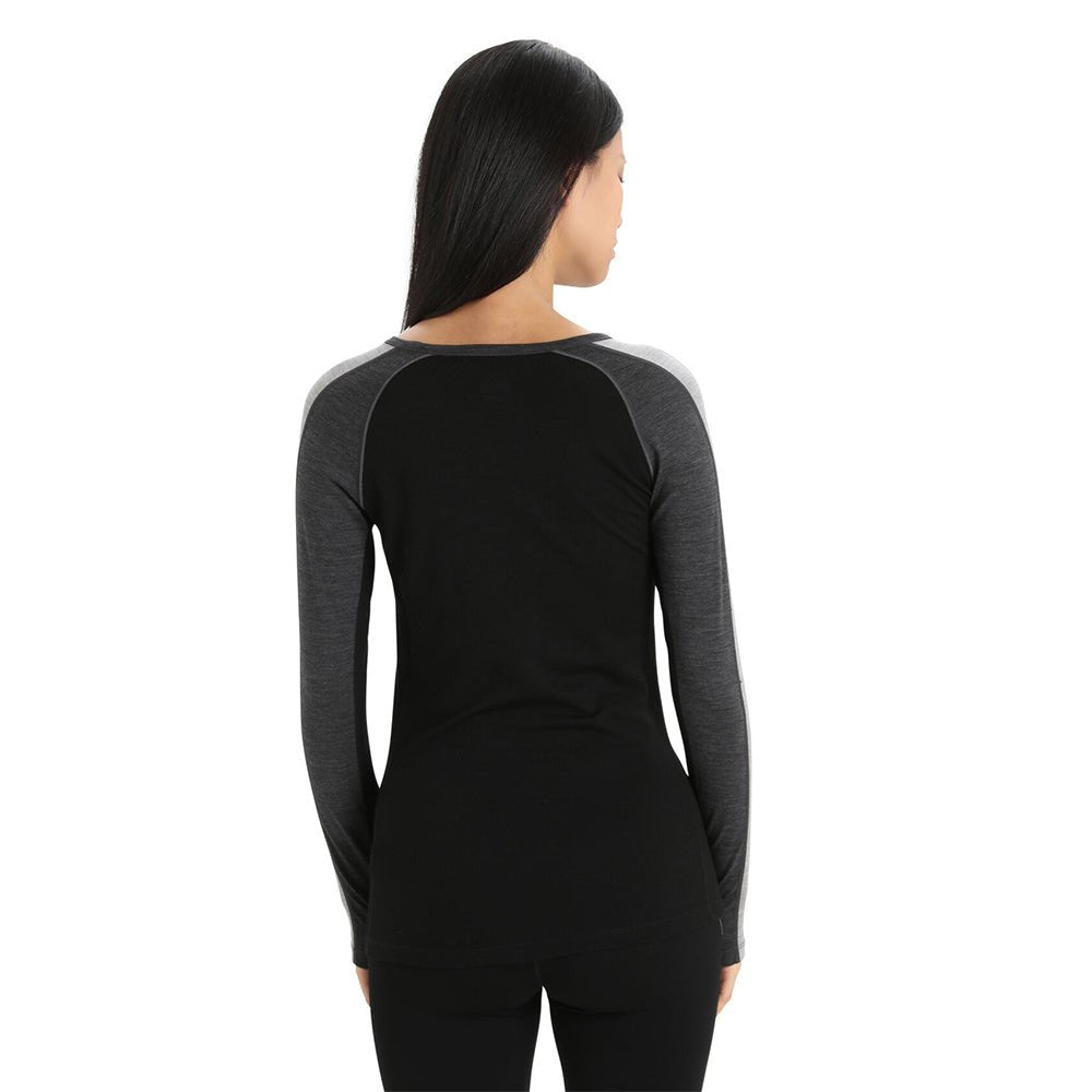 Icebreaker 200 ZoneKnit Womens LS Crewe - Skiis & Biikes