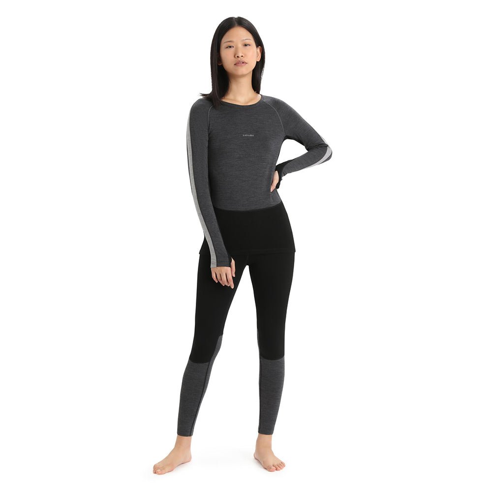 Icebreaker 200 ZoneKnit Womens LS Crewe - Skiis & Biikes