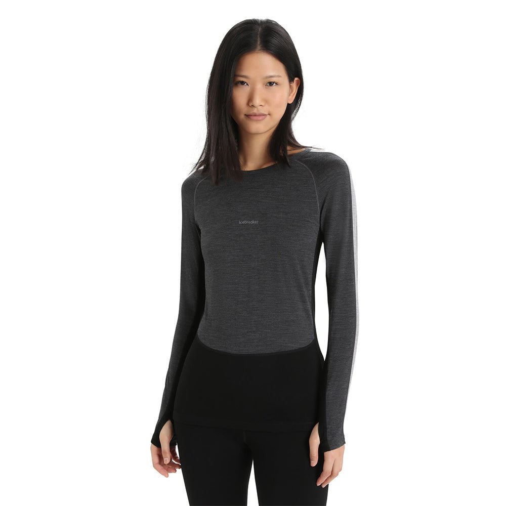 Icebreaker 200 ZoneKnit Womens LS Crewe - Skiis & Biikes