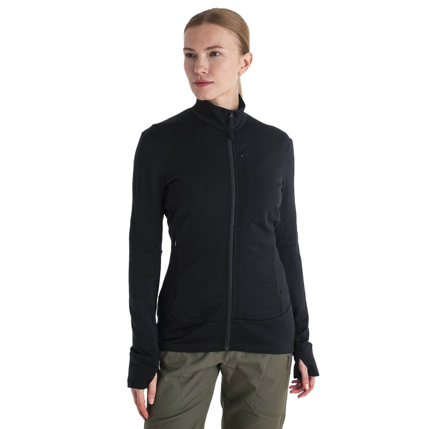 Icebreaker 260 Quantum Womens LS Zip - Skiis & Biikes