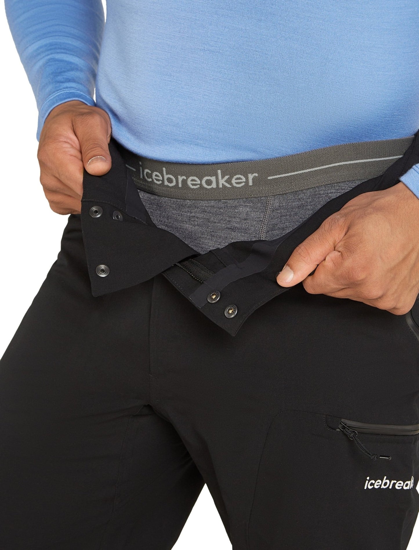 Icebreaker 260 Tech Mens Leggings with Fly - Skiis & Biikes