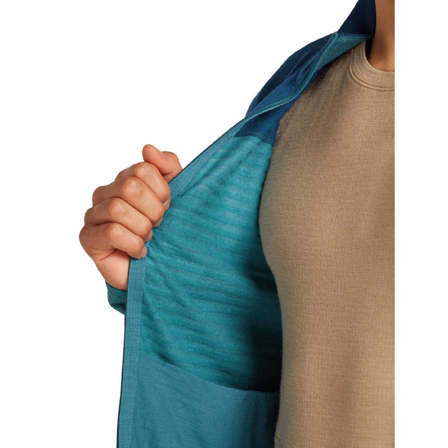 Icebreaker 300 RealFleece Descender Mens LS Zip - Skiis & Biikes