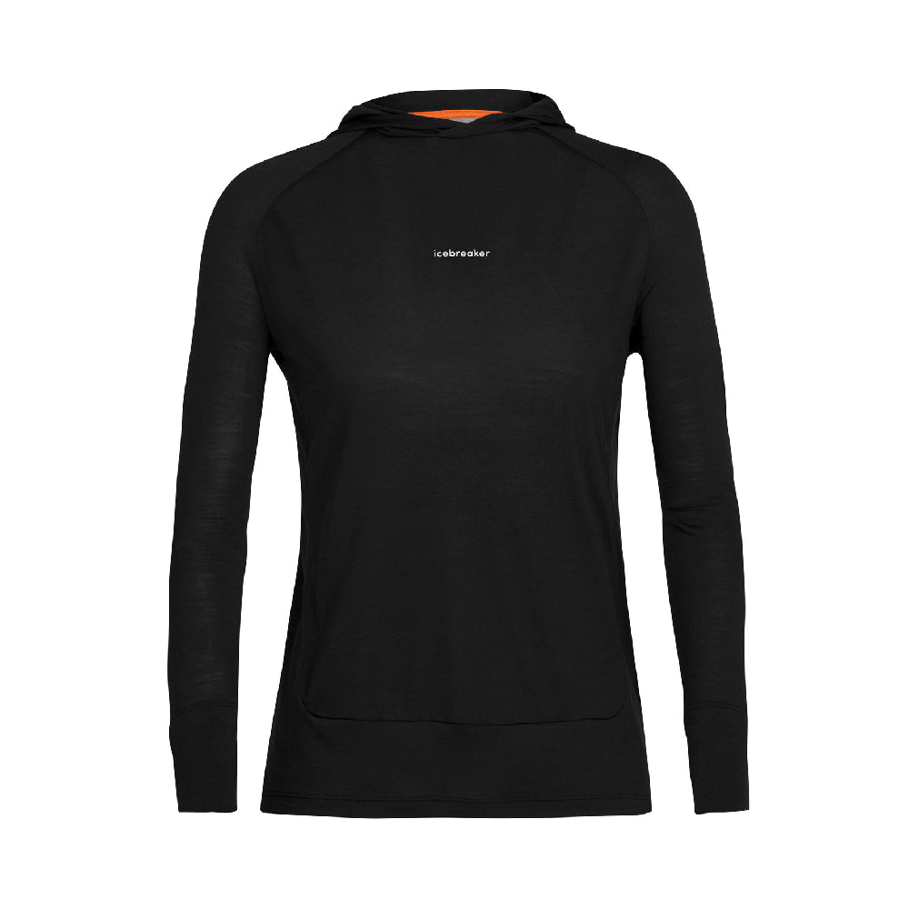 Icebreaker Cool - Lite Womens LS Hoodie - Skiis & Biikes