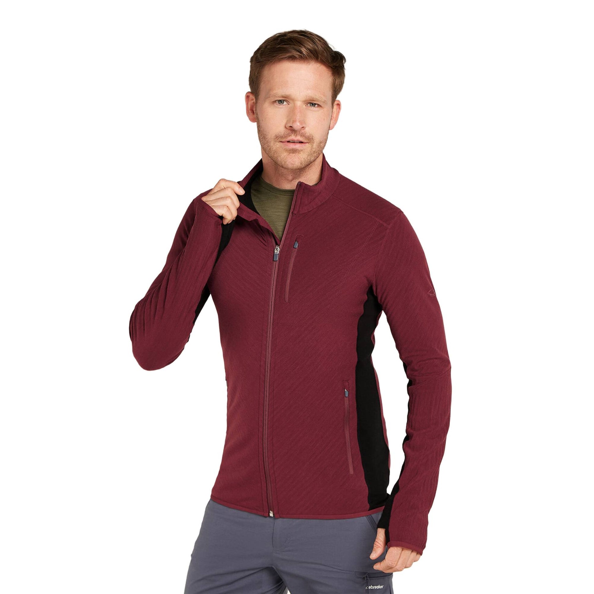 Icebreaker Descender Mens LS Zip - Skiis & Biikes