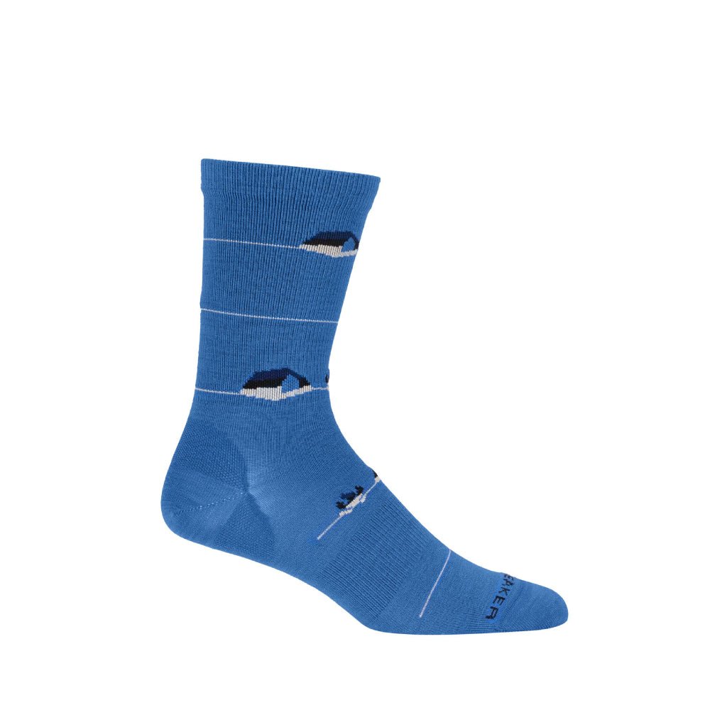 Icebreaker Lifestyle UL BC Camp Mens Crew Sock - Skiis & Biikes