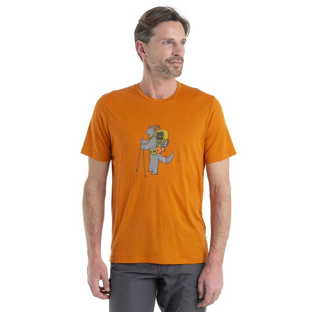 Icebreaker Merino 150 Tech Lite Tech Head Mens SS Tee - Skiis & Biikes