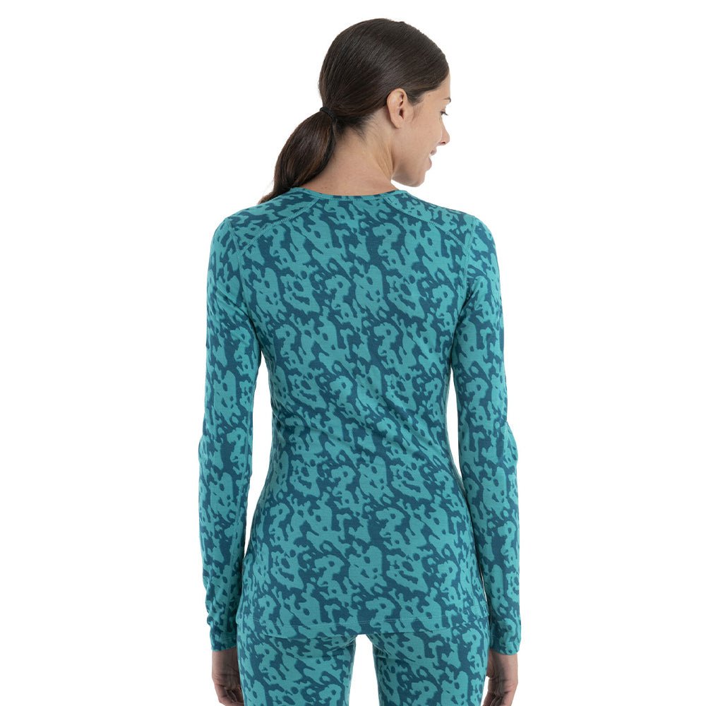 Icebreaker Merino 200 Macro Forms Womens LS Crewe - Skiis & Biikes