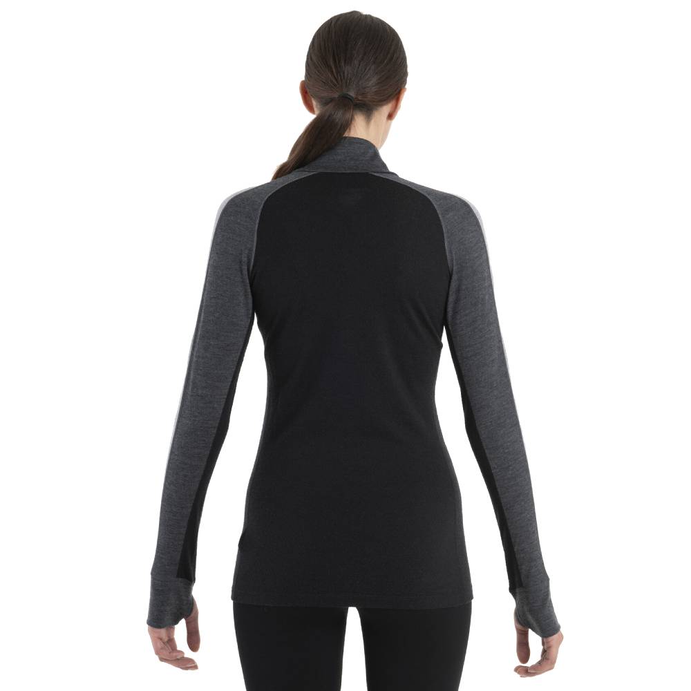 Icebreaker Merino 200 ZoneKnit Womens LS Half Zip - Skiis & Biikes