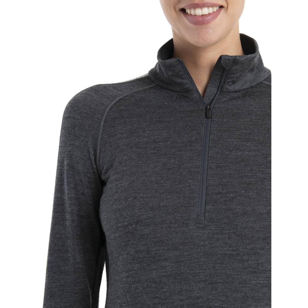 Icebreaker Merino 200 ZoneKnit Womens LS Half Zip - Skiis & Biikes