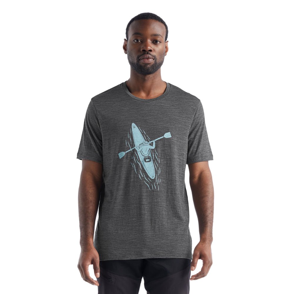 Icebreaker Tech Lite II Paddle Lines Mens SS Tee - Skiis & Biikes