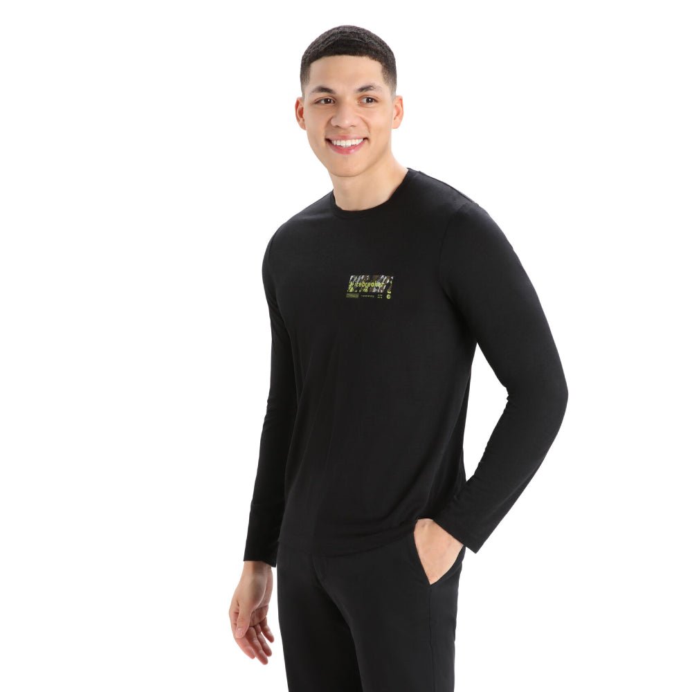 Icebreaker Tech Lite II Summit Tread Mens LS Tee - Skiis & Biikes