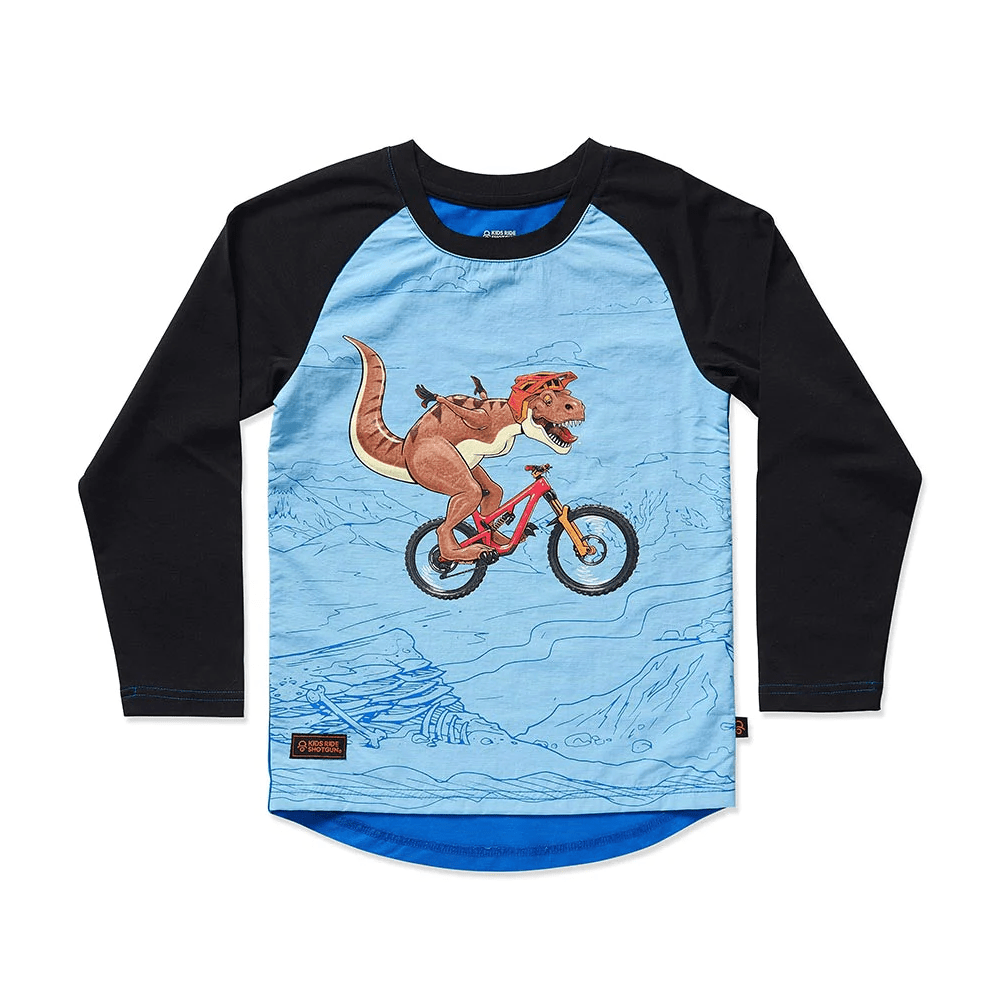 Kids Ride Shotgun Windproof MTB Kids Youth Jersey Dino M - Skiis & Biikes