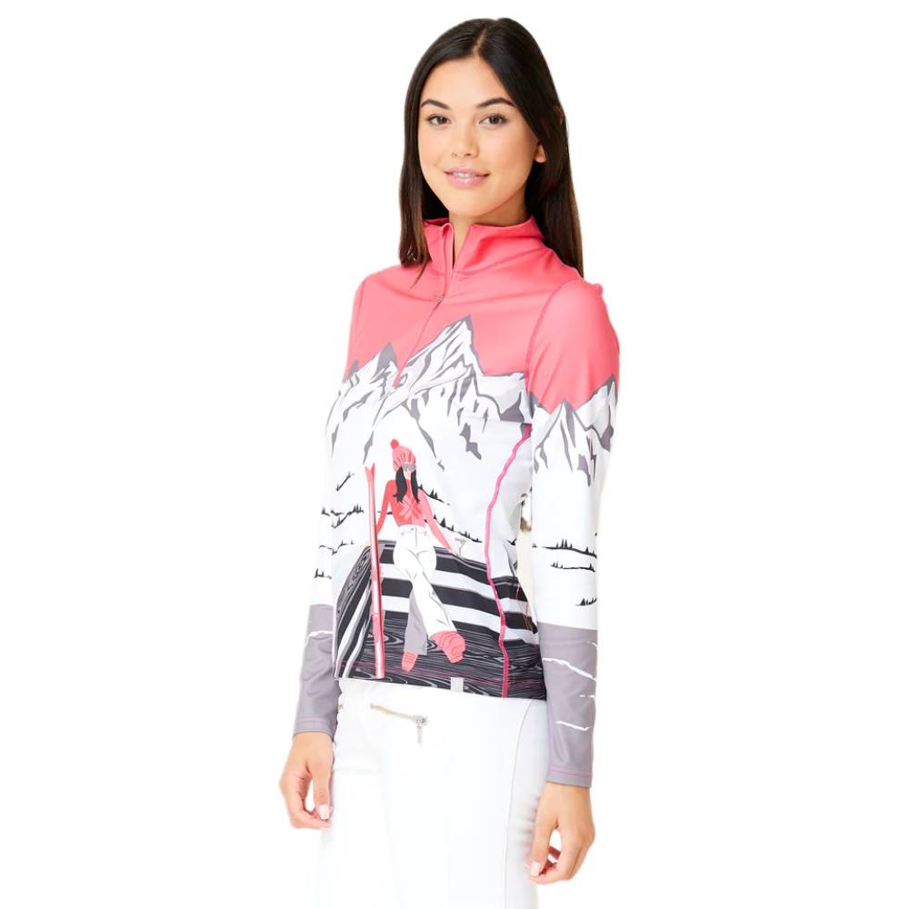 Krimson Klover Apres Anyone Womens Zip Turtleneck 2024 - Skiis & Biikes