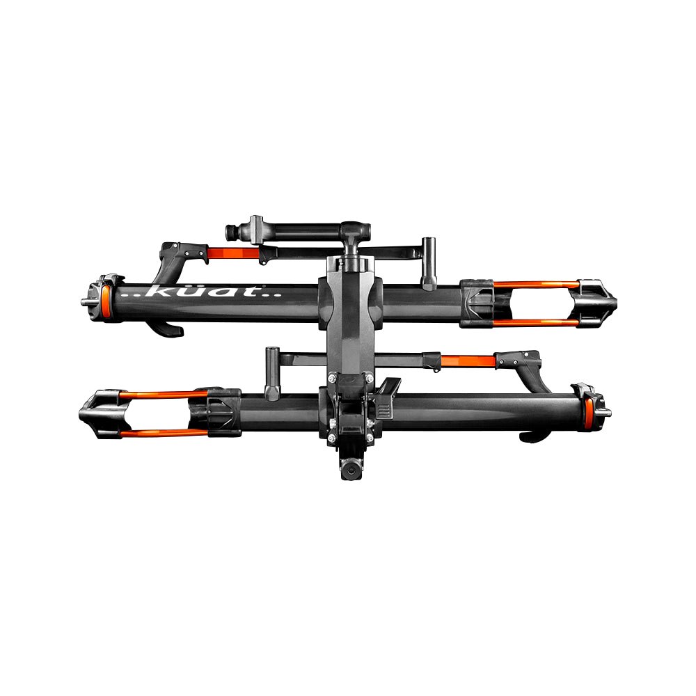 Kuat NV 2.0 Hitch Bike Rack - 2 Bike Grey Orange 2 inch - Skiis & Biikes