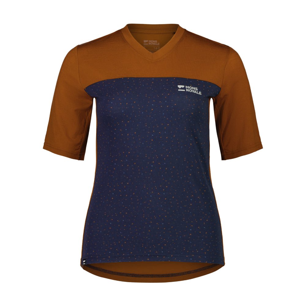 Mons Royale Redwood Enduro VT AOP Womens Jersey - Skiis & Biikes