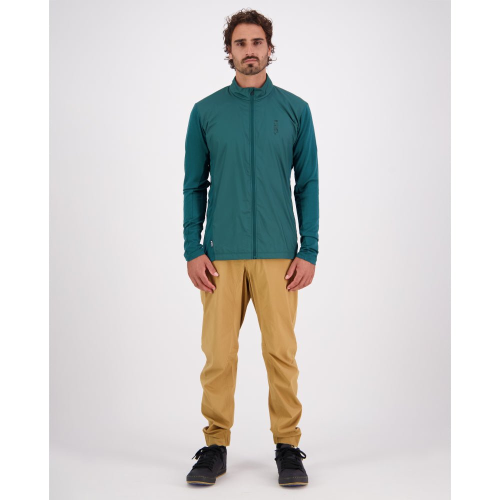 Mons Royale Redwood Merino Air - Con Wind Jersey - Skiis & Biikes