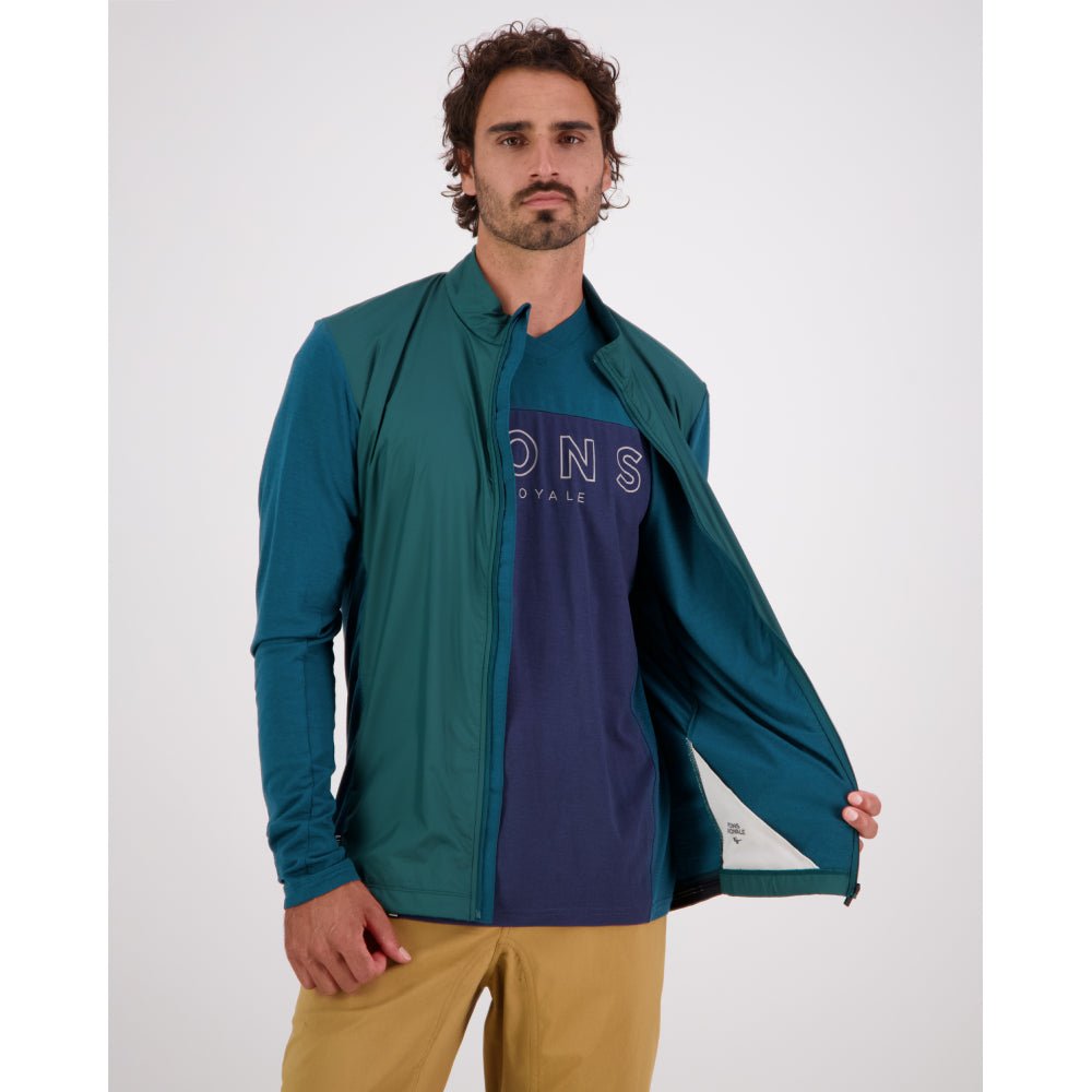 Mons Royale Redwood Merino Air - Con Wind Jersey - Skiis & Biikes