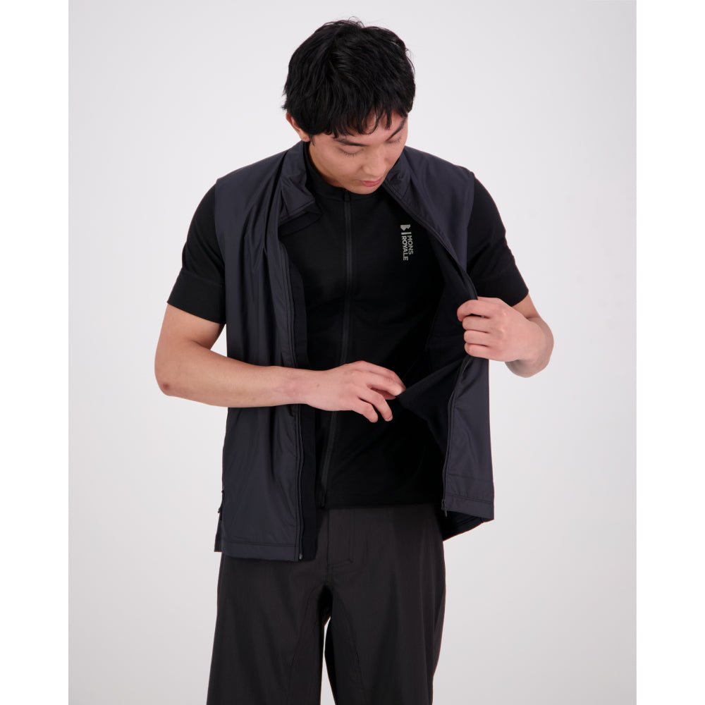 Mons Royale Redwood Merino Air - Con Wind Vest - Skiis & Biikes