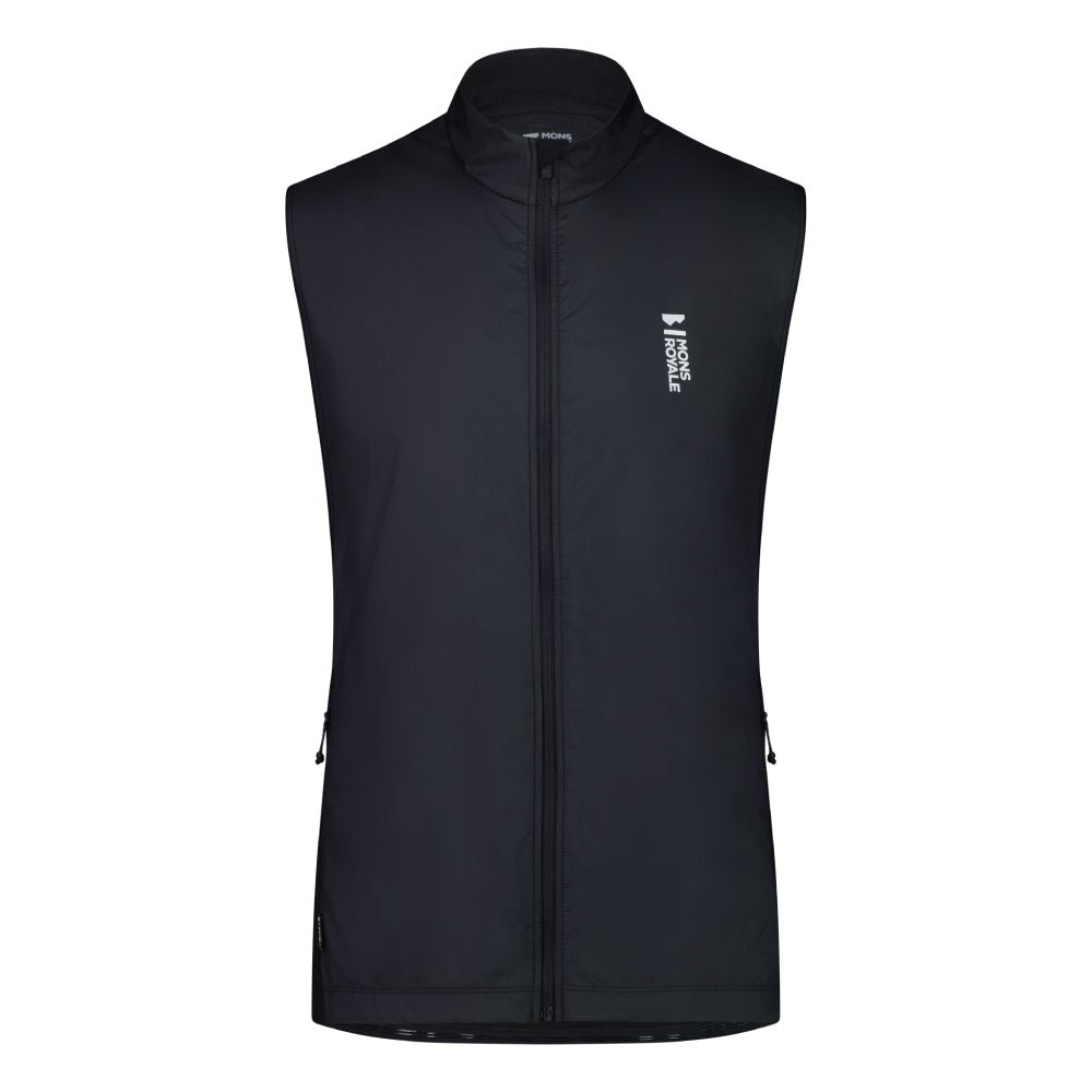 Mons Royale Redwood Merino Air - Con Wind Vest - Skiis & Biikes