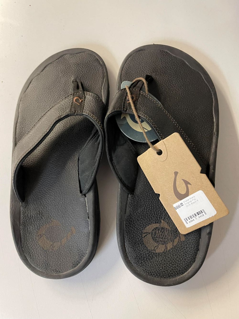 Olukai Mens Original Flip Sandals 2014 Black 8 - Skiis & Biikes