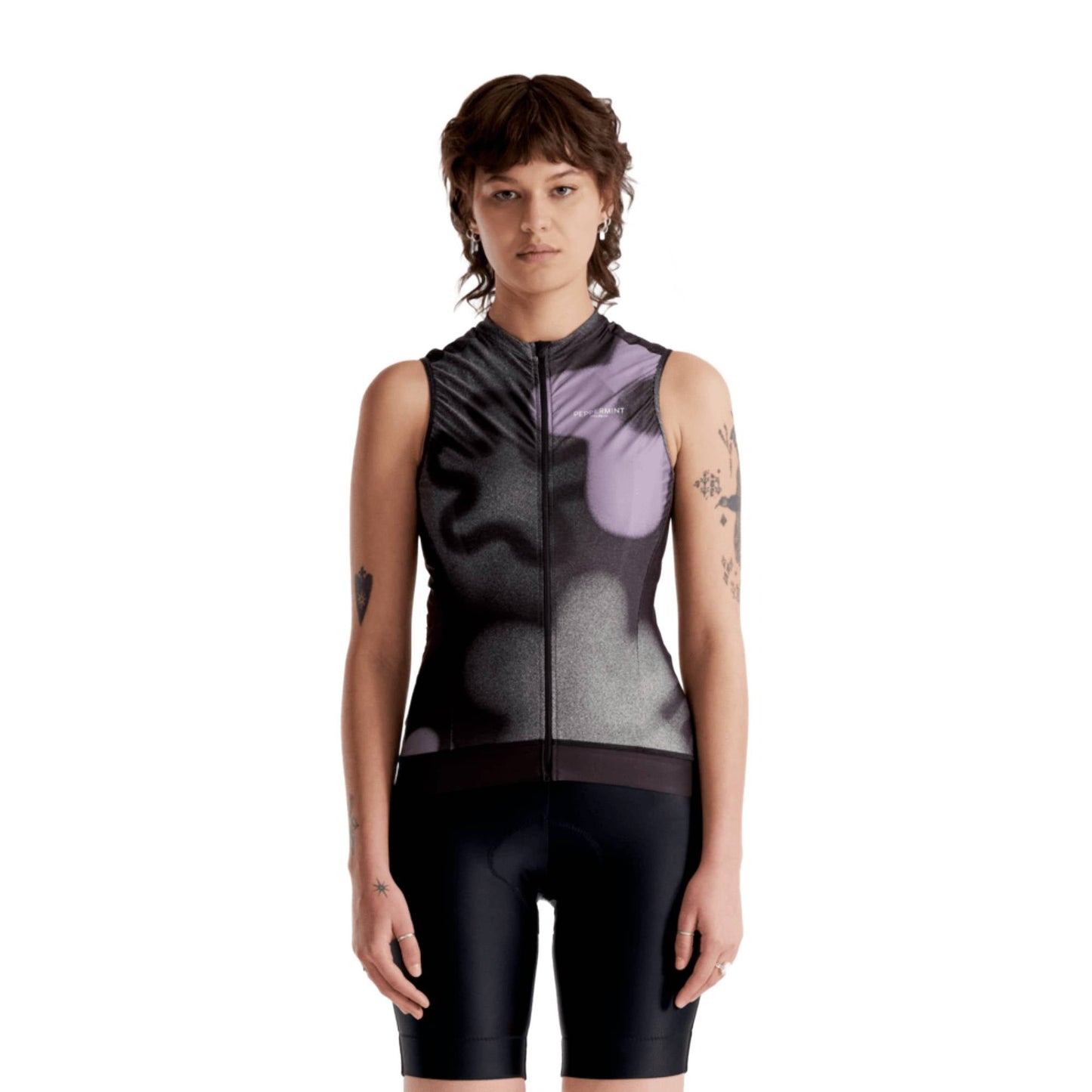Peppermint Classic Sleeveless Womens Jersey - Skiis & Biikes