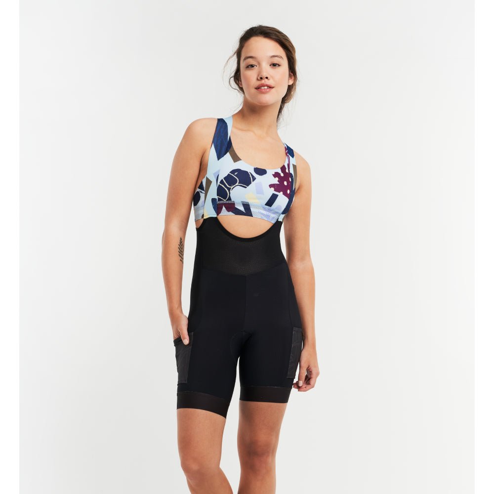 Peppermint Gravel Cargo Womens Bib Short - Skiis & Biikes