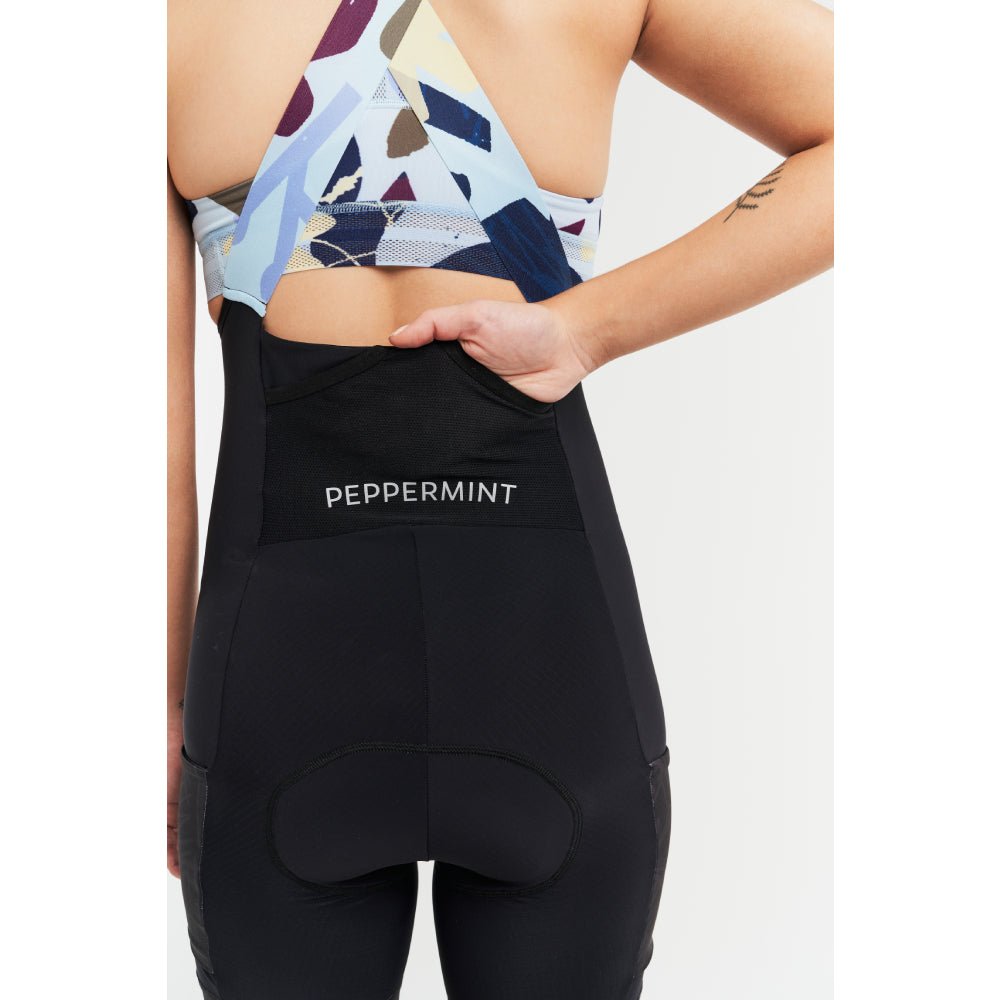 Peppermint Gravel Cargo Womens Bib Short - Skiis & Biikes