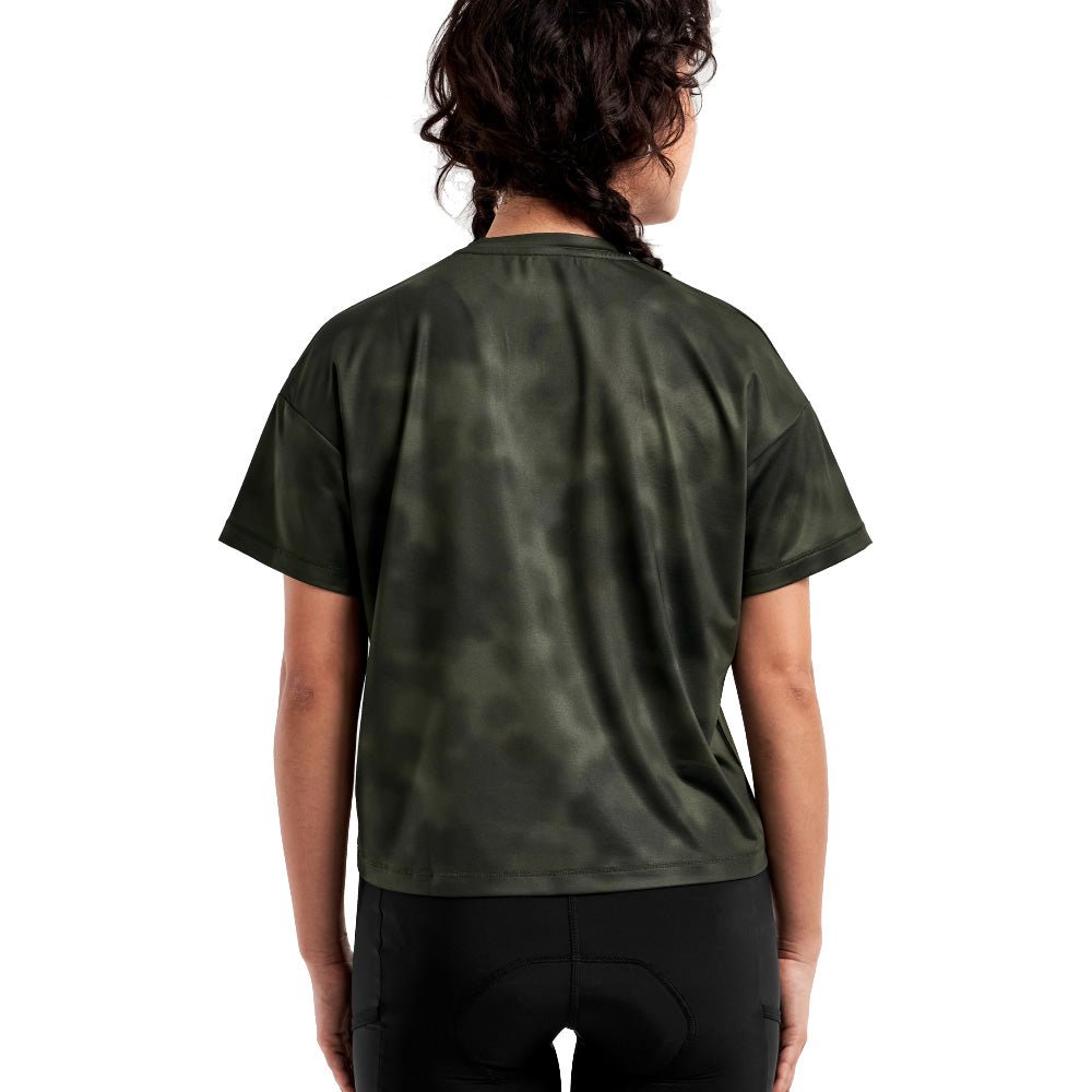 Peppermint Gravel Crop Womens T-Shirt - Skiis & Biikes