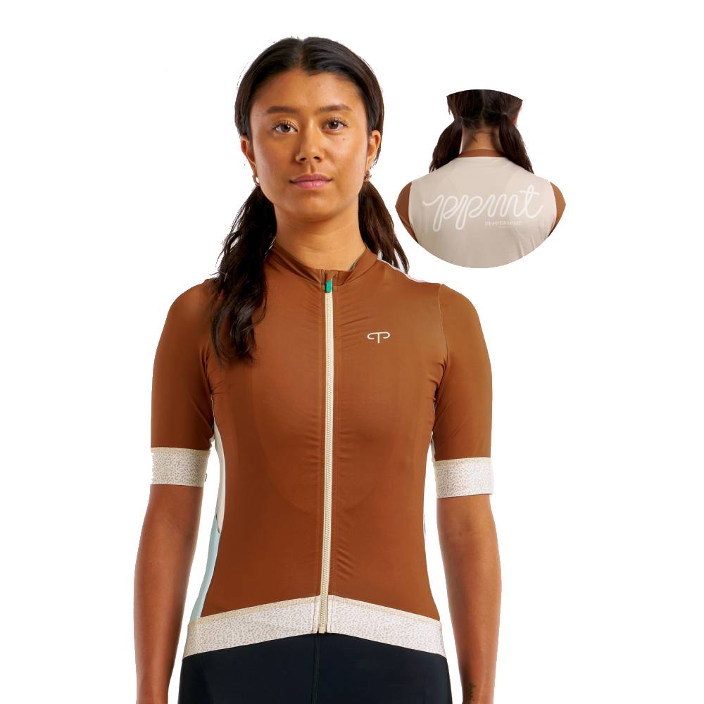 Peppermint Gravel Womens Jersey - Skiis & Biikes